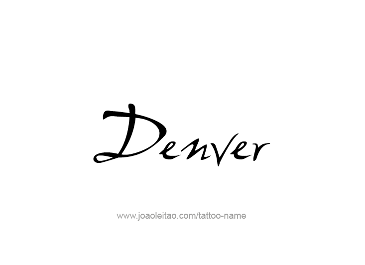 Tattoo Design USA Capital City Name Denver