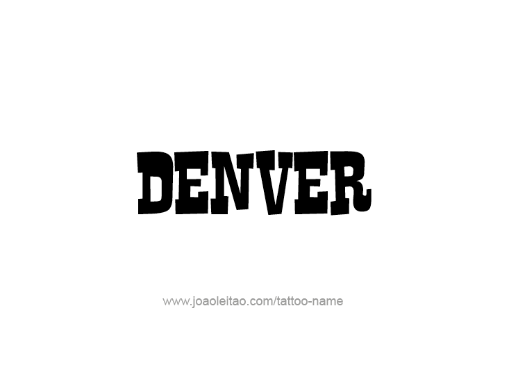 Tattoo Design USA Capital City Name Denver