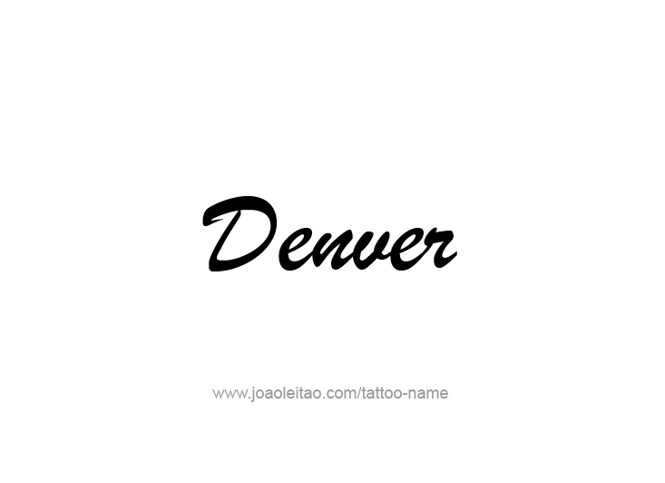 Tattoo Design USA Capital City Name Denver