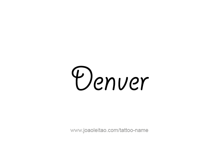 Tattoo Design USA Capital City Name Denver