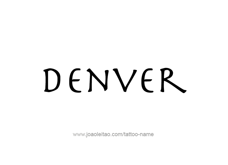 Tattoo Design USA Capital City Name Denver