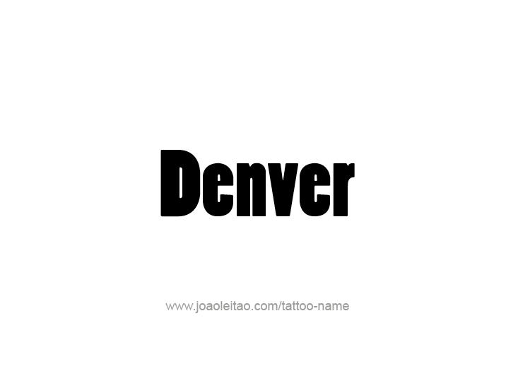 Tattoo Design USA Capital City Name Denver