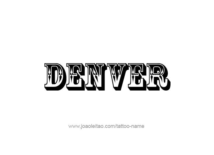 Tattoo Design USA Capital City Name Denver