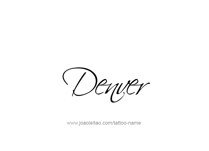 Tattoo Design USA Capital City Name Denver