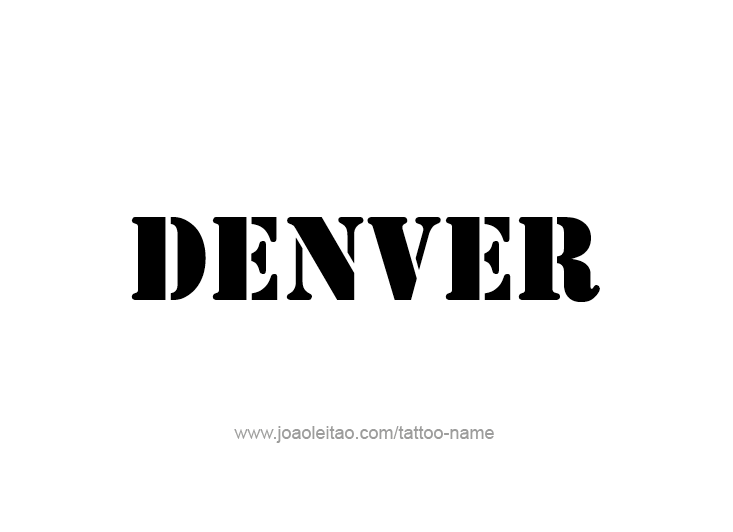 Tattoo Design USA Capital City Name Denver