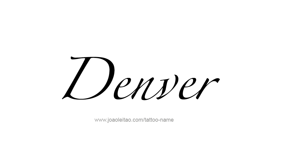 Tattoo Design USA Capital City Name Denver