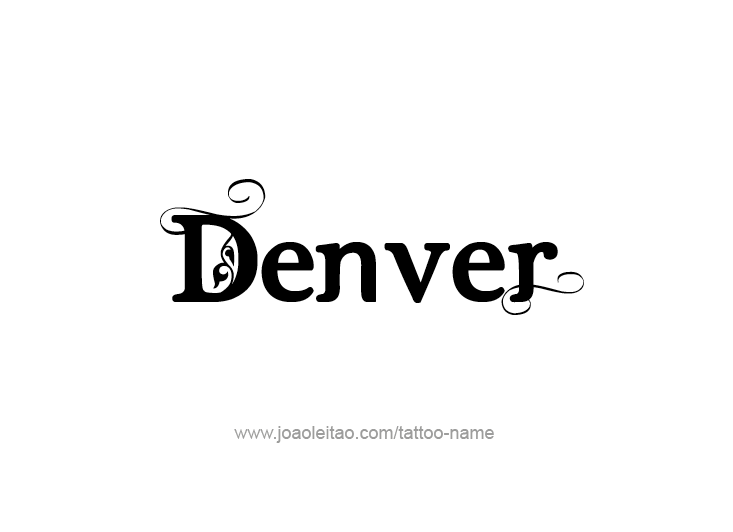 Tattoo Design USA Capital City Name Denver