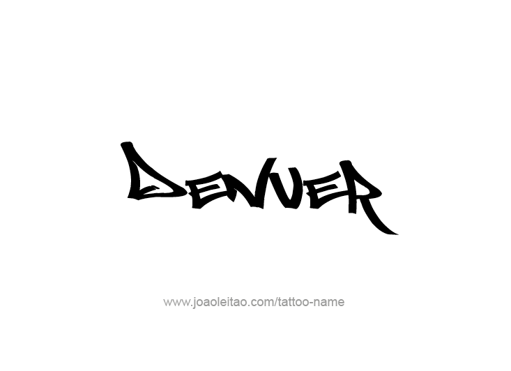 Tattoo Design USA Capital City Name Denver