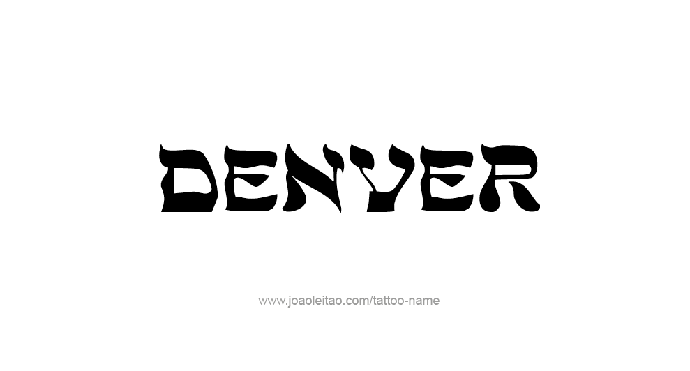 Tattoo Design USA Capital City Name Denver