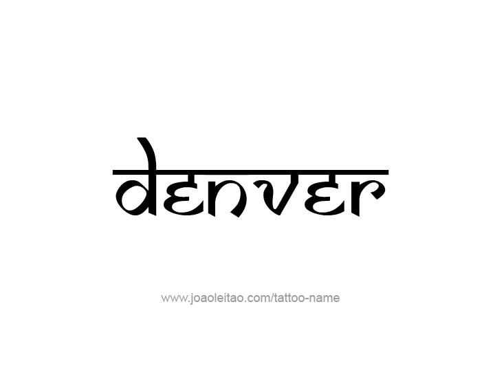 Tattoo Design USA Capital City Name Denver