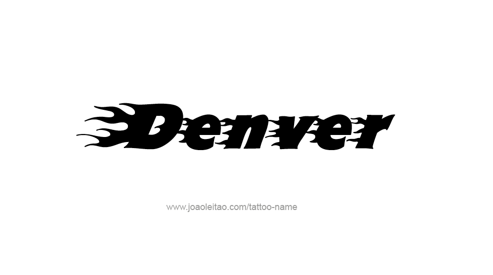 Tattoo Design USA Capital City Name Denver