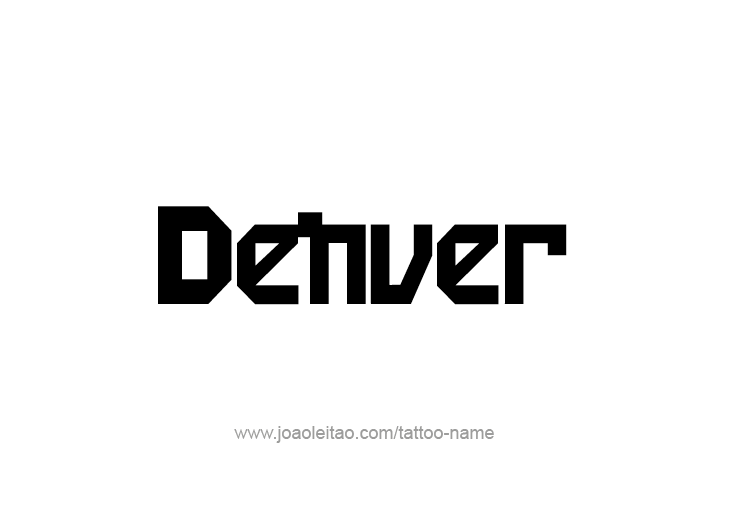 Tattoo Design USA Capital City Name Denver