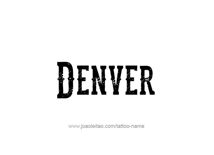 Tattoo Design USA Capital City Name Denver