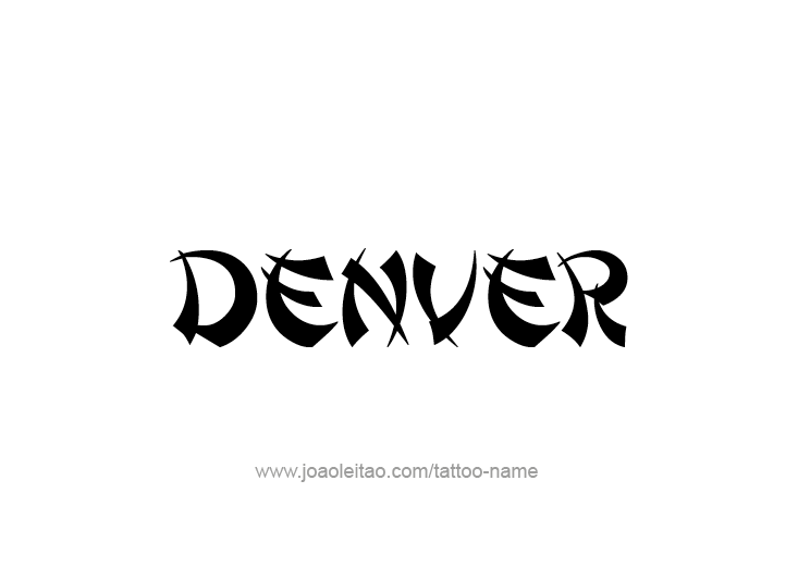 Tattoo Design USA Capital City Name Denver