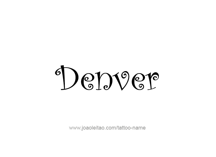 Tattoo Design USA Capital City Name Denver