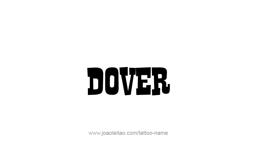 Tattoo Design USA Capital City Name Dover