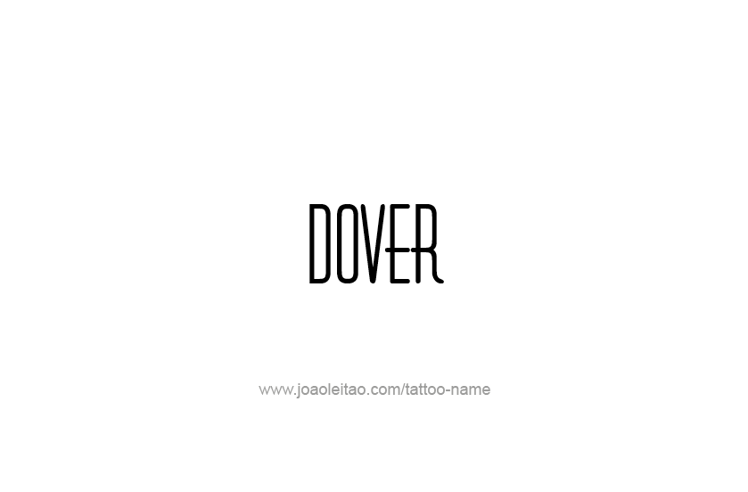 Tattoo Design USA Capital City Name Dover