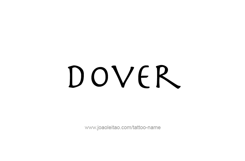 Tattoo Design USA Capital City Name Dover