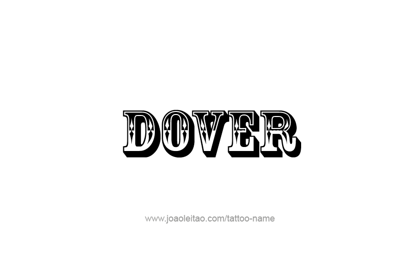 Tattoo Design USA Capital City Name Dover