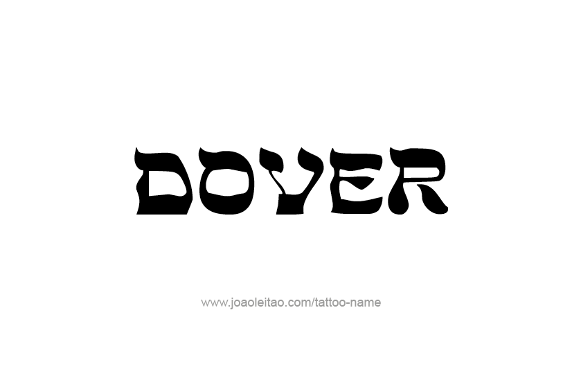 Tattoo Design USA Capital City Name Dover