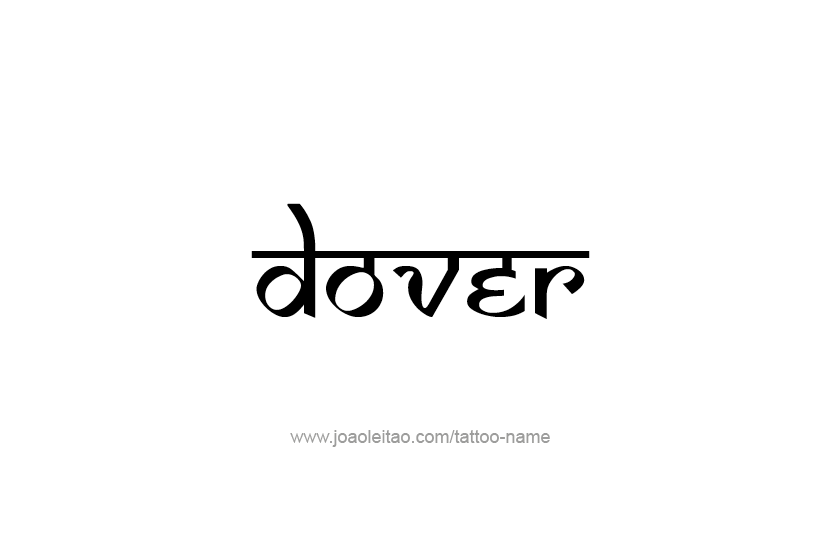 Tattoo Design USA Capital City Name Dover