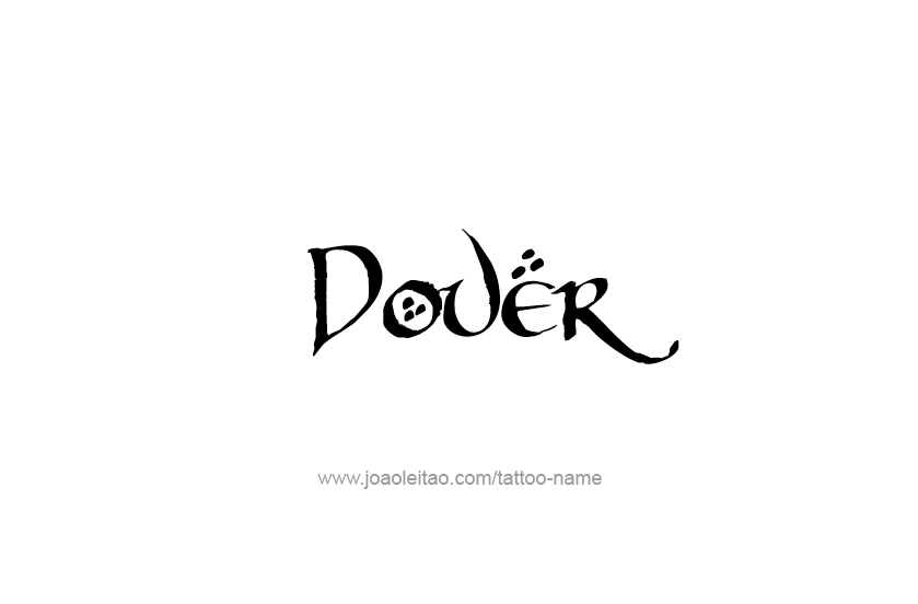 Tattoo Design USA Capital City Name Dover