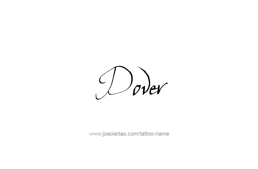 Tattoo Design USA Capital City Name Dover