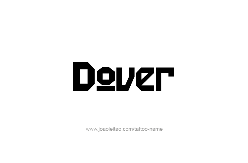 Tattoo Design USA Capital City Name Dover