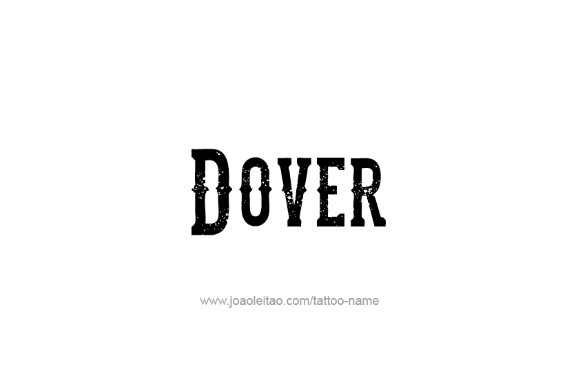 Tattoo Design USA Capital City Name Dover