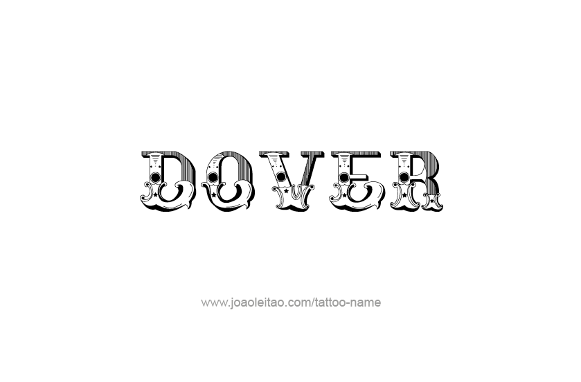 Tattoo Design USA Capital City Name Dover