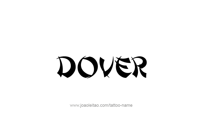 Tattoo Design USA Capital City Name Dover
