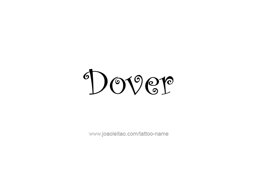 Tattoo Design USA Capital City Name Dover