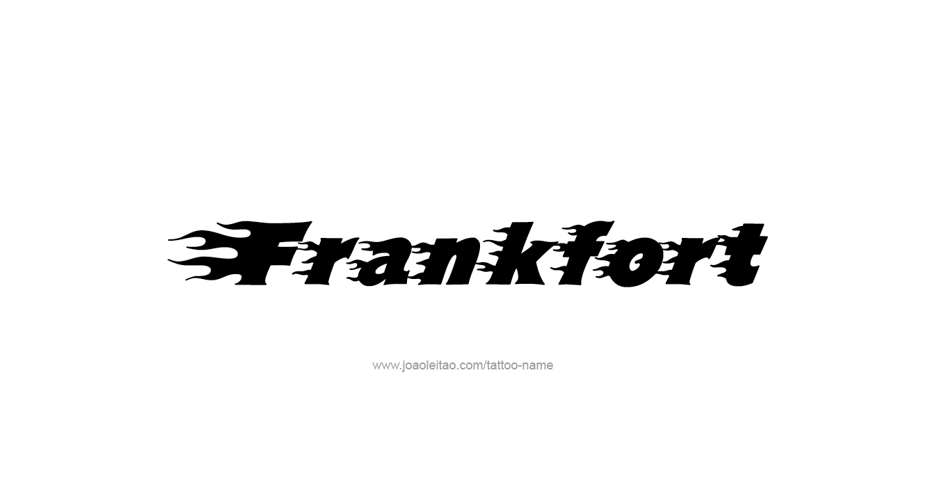 Tattoo Design USA Capital City Name Frankfort