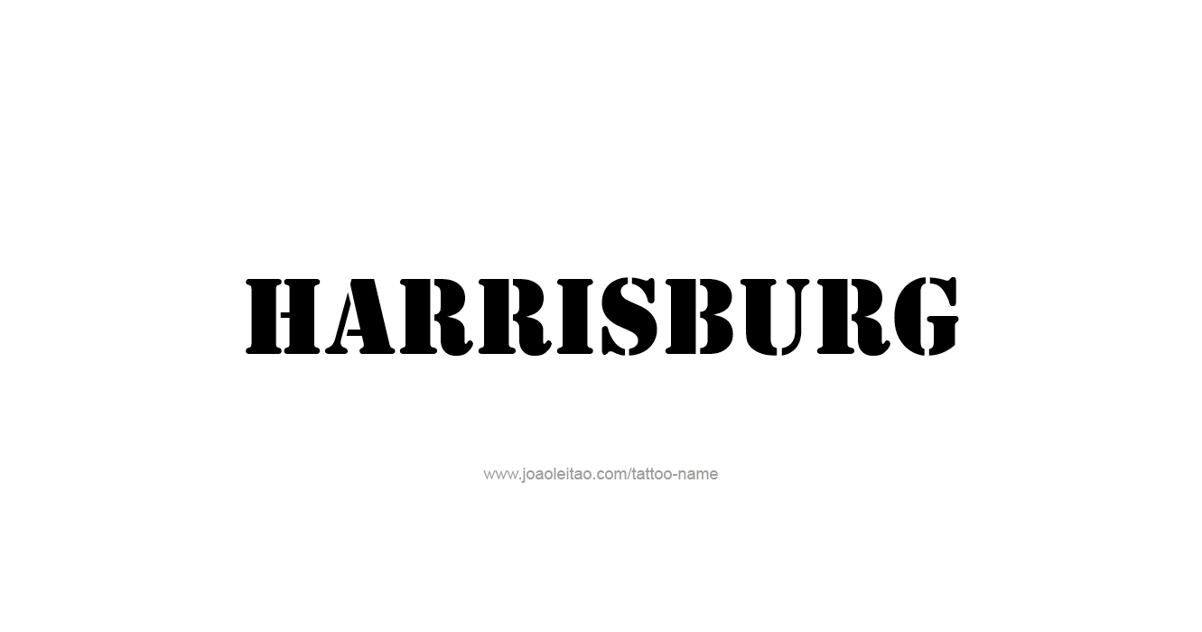 Tattoo Design USA Capital City Name Harrisburg