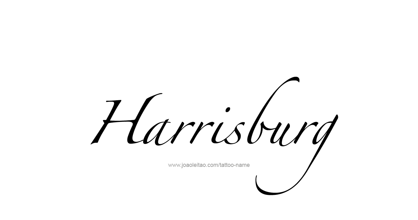 Tattoo Design USA Capital City Name Harrisburg