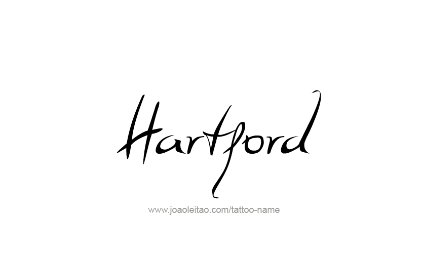 Tattoo Design USA Capital City Name Hartford