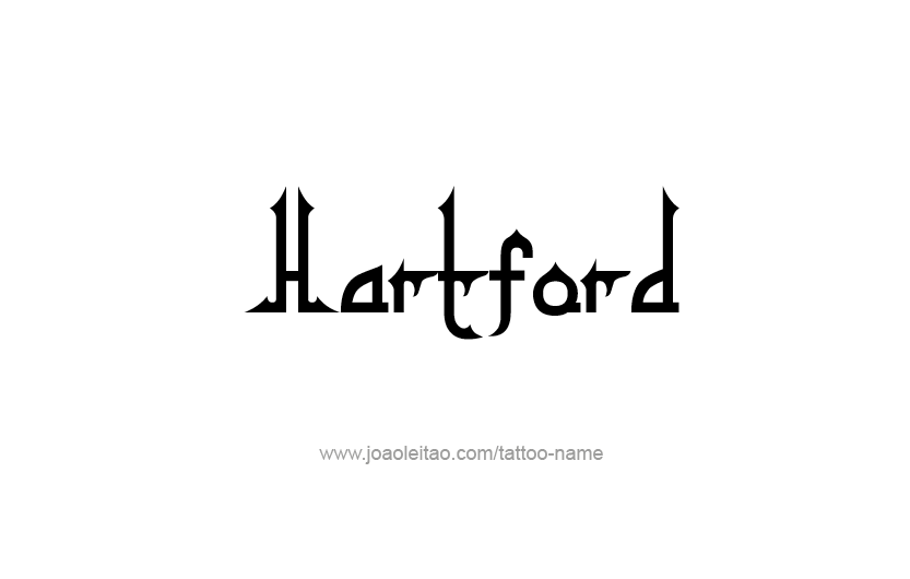 Tattoo Design USA Capital City Name Hartford