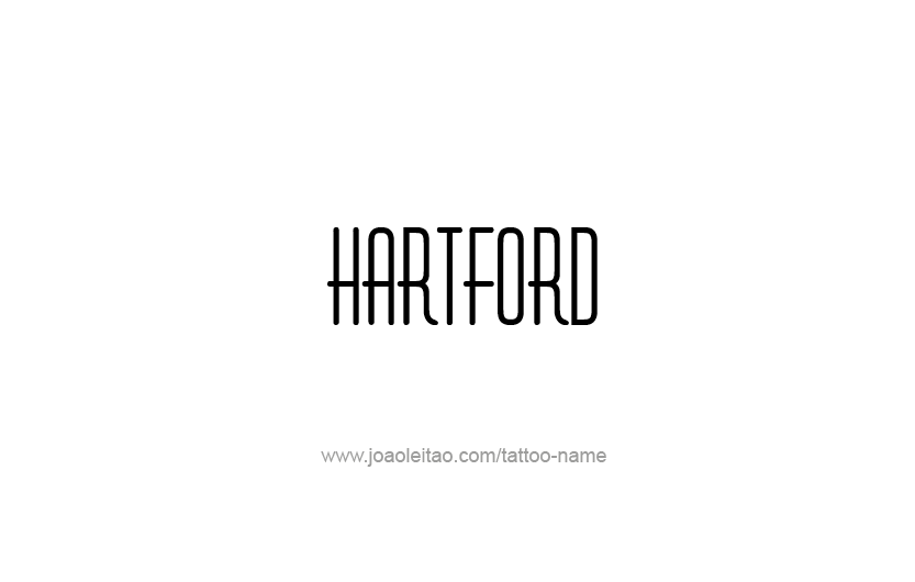 Tattoo Design USA Capital City Name Hartford