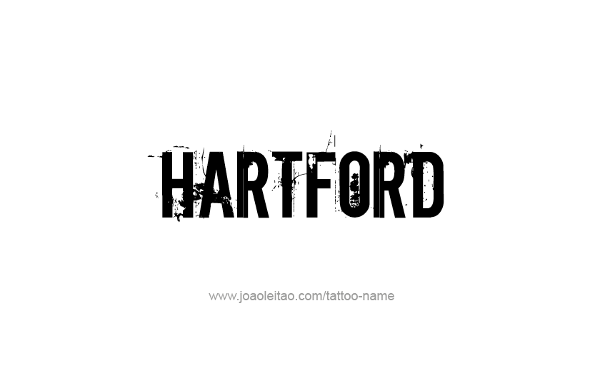 Tattoo Design USA Capital City Name Hartford