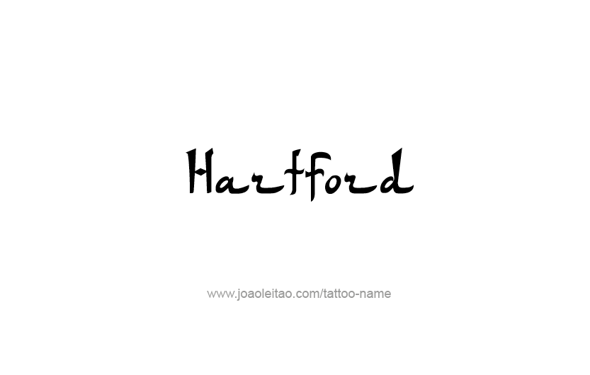 Tattoo Design USA Capital City Name Hartford