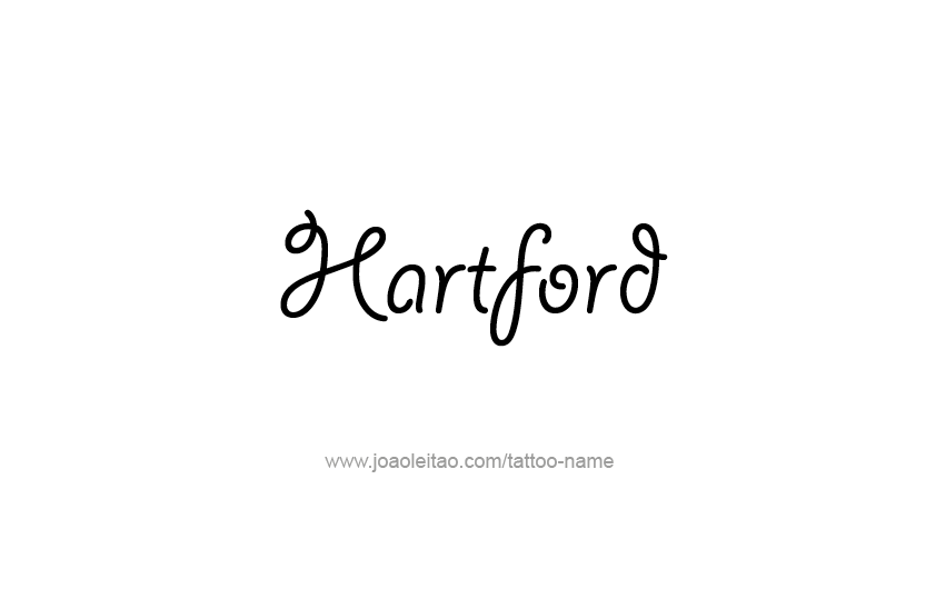 Tattoo Design USA Capital City Name Hartford