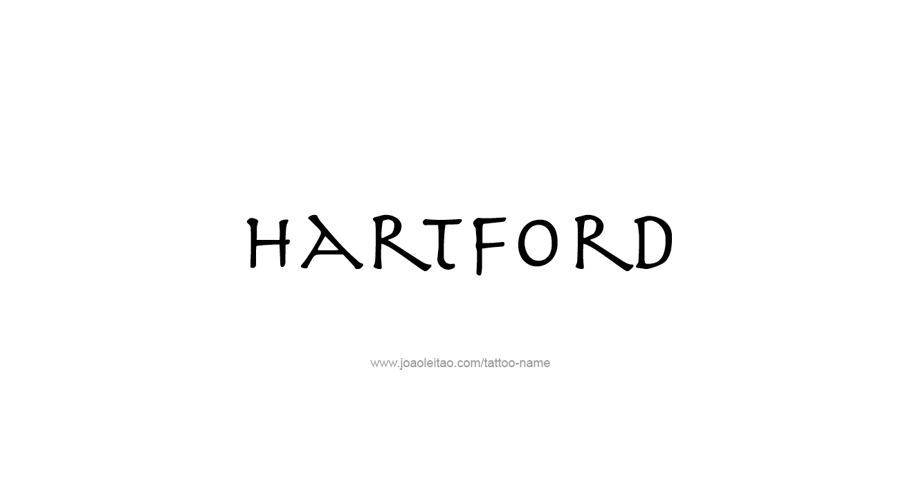 Tattoo Design USA Capital City Name Hartford