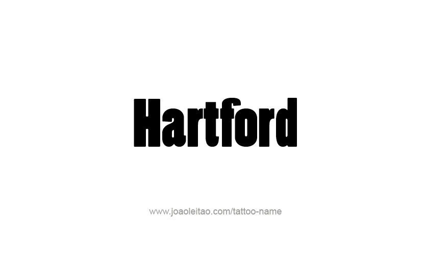 Tattoo Design USA Capital City Name Hartford