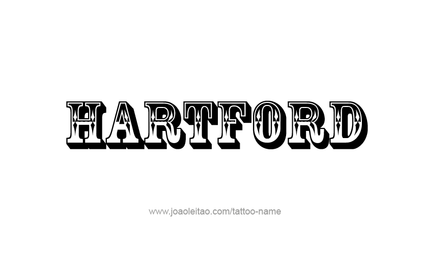 Tattoo Design USA Capital City Name Hartford