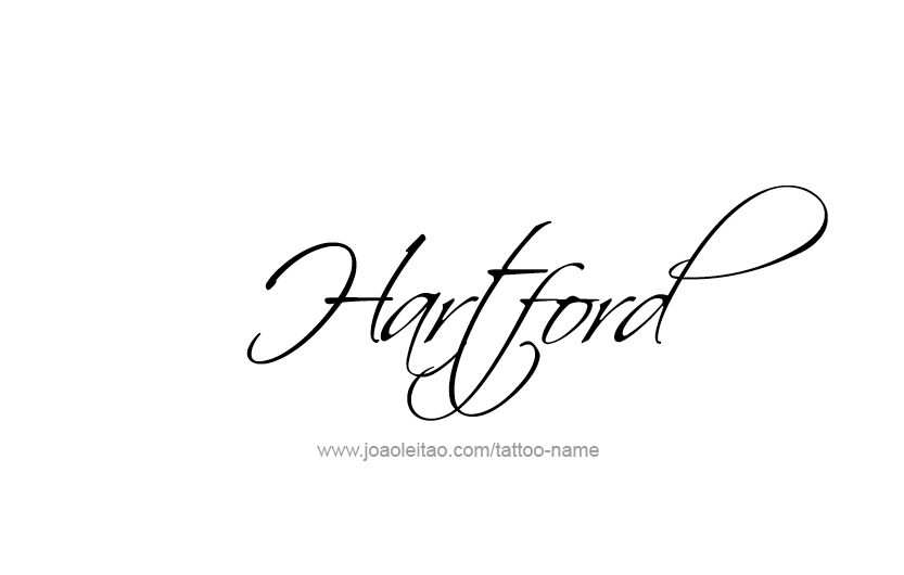 Tattoo Design USA Capital City Name Hartford