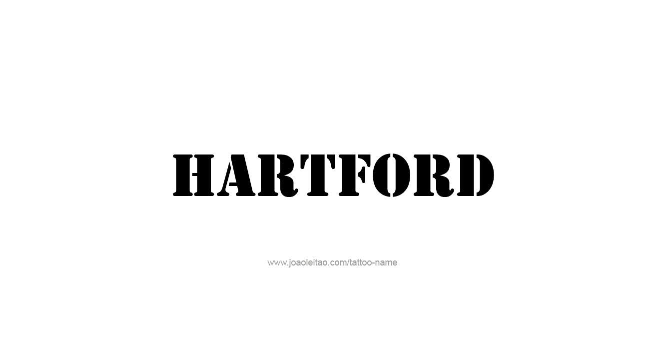 Tattoo Design USA Capital City Name Hartford