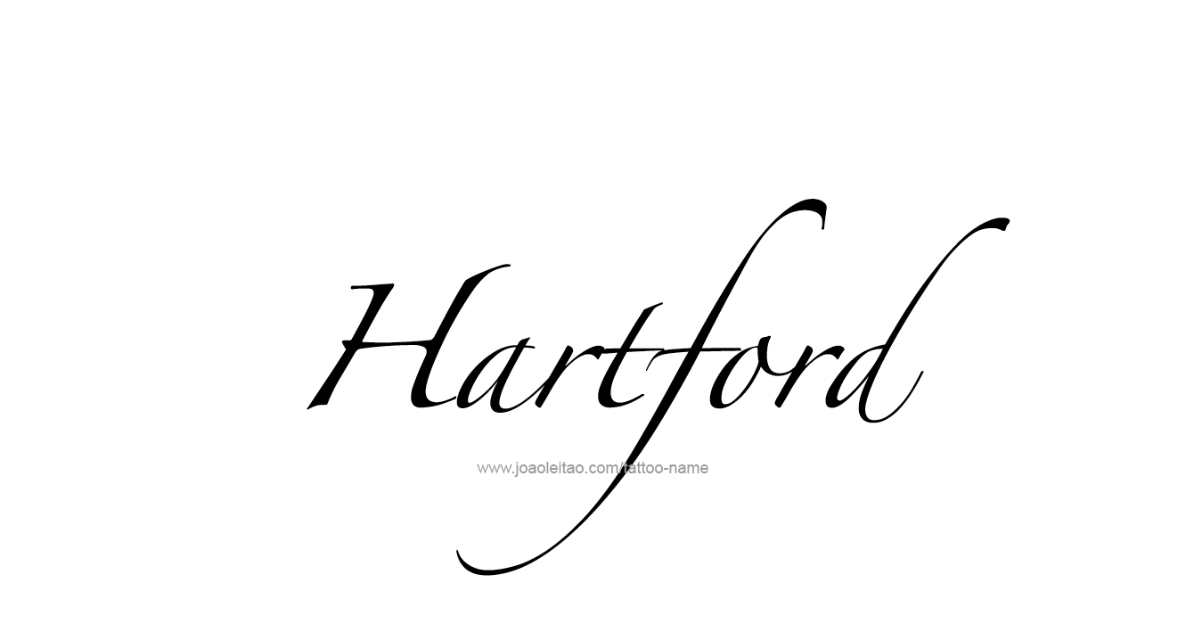 Tattoo Design USA Capital City Name Hartford