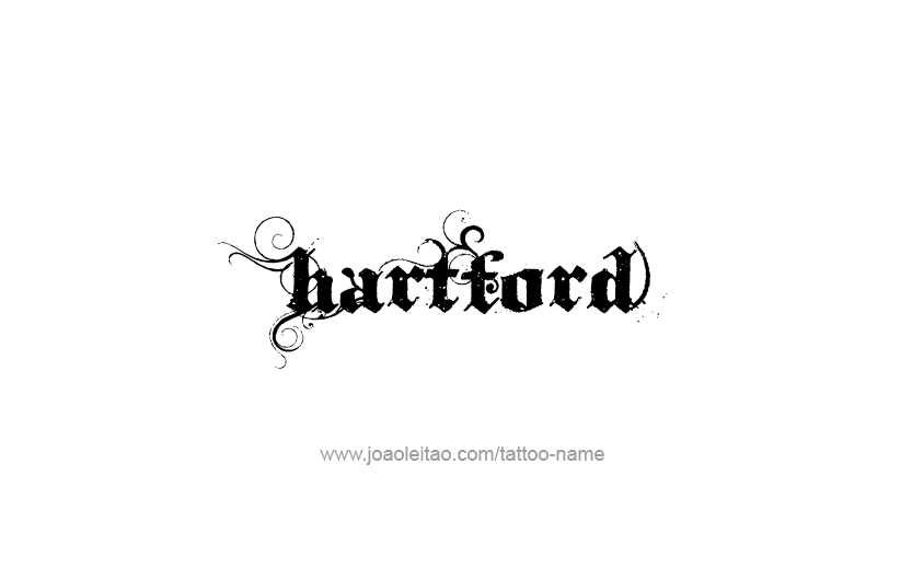 Tattoo Design USA Capital City Name Hartford