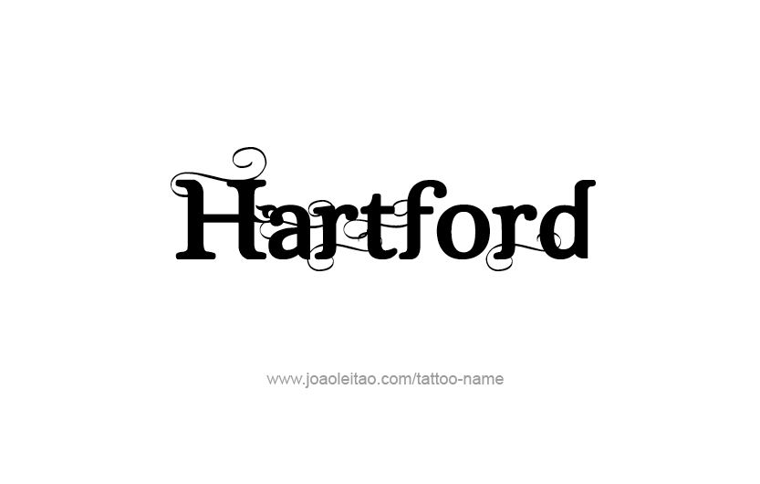 Tattoo Design USA Capital City Name Hartford