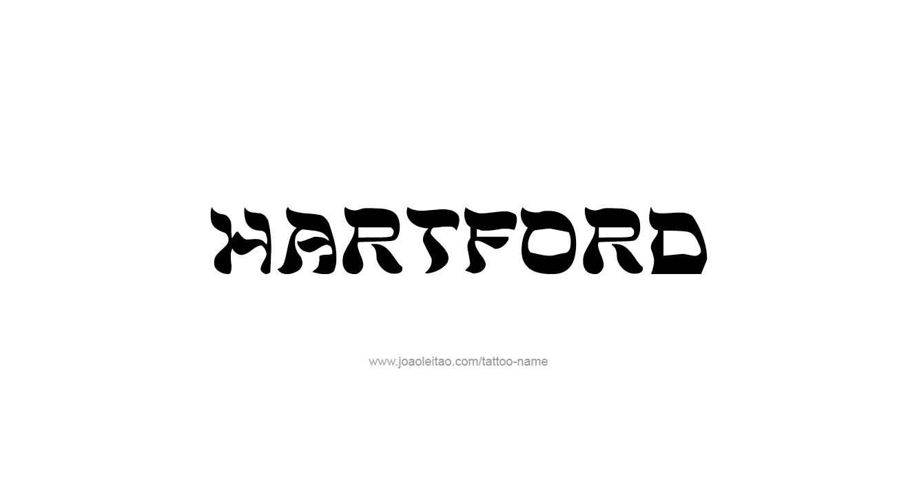 Tattoo Design USA Capital City Name Hartford